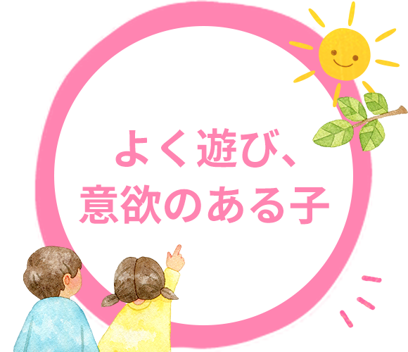 よく遊び、意欲のある子
